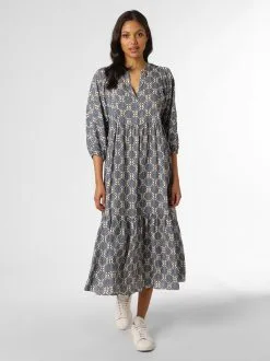 Marie Lund Midi Jurken Jurk Dames Duifblauw