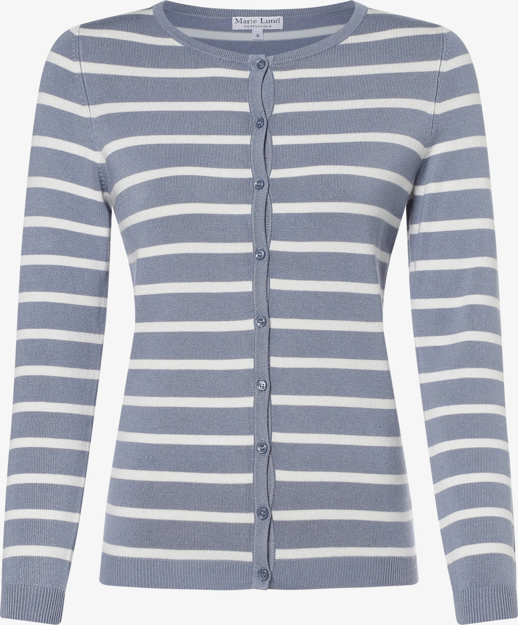 Marie Lund Vesten Gebreid Vest Dames Lichtblauw / Wit 1 Marie Lund Vesten Gebreid Vest Dames Lichtblauw / Wit