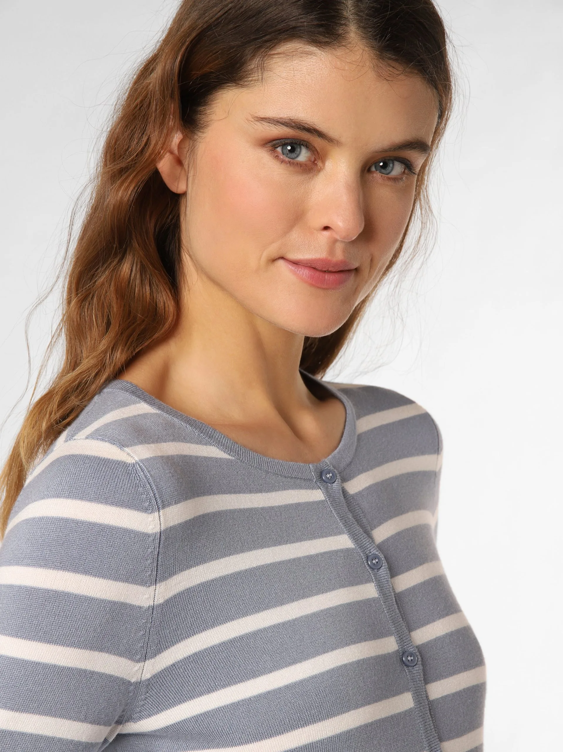 Marie Lund Vesten Gebreid Vest Dames Lichtblauw / Wit 4 Marie Lund Vesten Gebreid Vest Dames Lichtblauw / Wit - Afbeelding 4