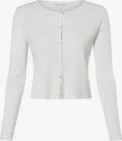 Marie Lund Vesten Gebreid Vest Dames Lichtgrijs