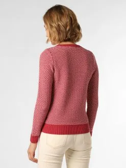 Marie Lund Fijngebreide Truien Trui Dames Cranberry / Wit -Marie Lund Verkoop 84467bb7779aa2ff5efd4d490ea45046