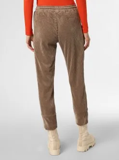 Marie Lund Ribbroeken Tapered Broek Dames Bruin -Marie Lund Verkoop 899f9f144e4551b528e22a50951344ef