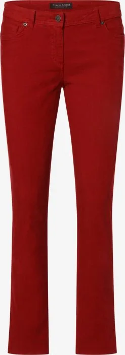 Marie Lund Pantalons Slimfit Broek Dames Rood