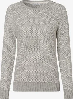 Marie Lund Fijngebreide Truien Trui Dames Grijs