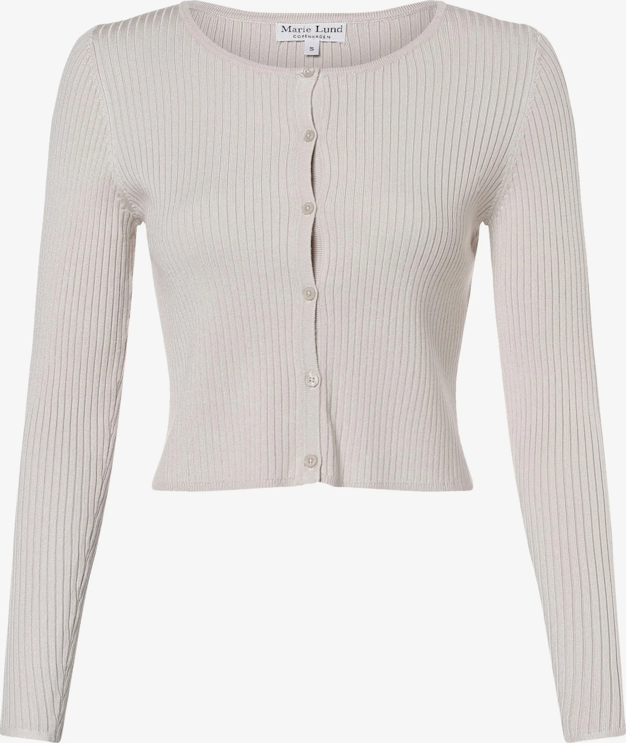 Marie Lund Vesten Gebreid Vest Dames Taupe 1 Marie Lund Vesten Gebreid Vest Dames Taupe