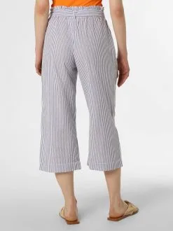 Marie Lund Culottes Wide Leg Bandplooibroek Dames Blauw / Wit -Marie Lund Verkoop cf2468490d47434006ebc0f7e9363032