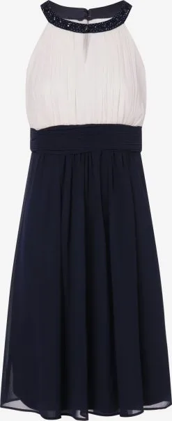 Marie Lund Cocktailjurken Cocktailjurk Dames Marine / Wit