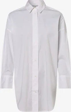 Marie Lund Lange Blouses Blouse Dames Wit
