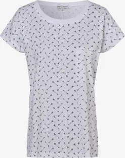 Marie Lund T-shirts Shirt Dames Marine / Wit